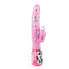 Розовый вибромассажёр с клиторальным вибростимулятором, ротационным и поступательными режимами Baile Mariposa Tulip BW-020531R-0101 (29,5 см)