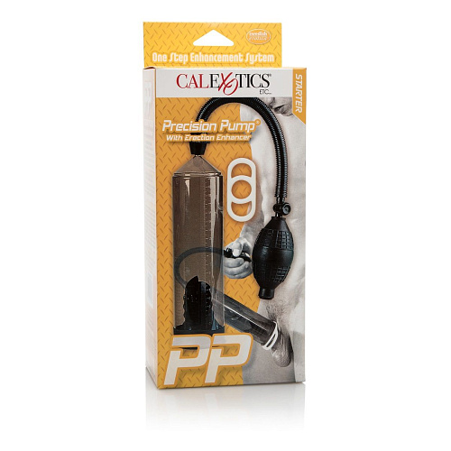 Дымчатая вакуумная помпа California Exotic Novelties Precision Pump With Enhancer SE-1034-00-3