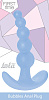 Голубая анальная пробка Lola toys Bubbles Anal Plug 5001-02lola (11,5 см)