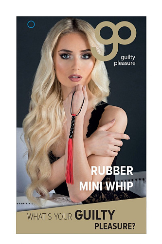 Красная мини-плеть из резины Blush Novelties Rubber Mini Whip 520011 (22 см)