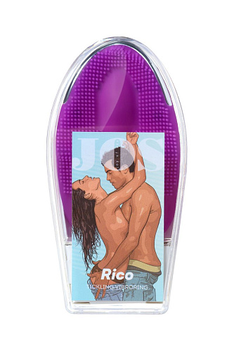 Фиолетовое перезаряжаемое виброкольцо с ресничками JOS RICO 782013