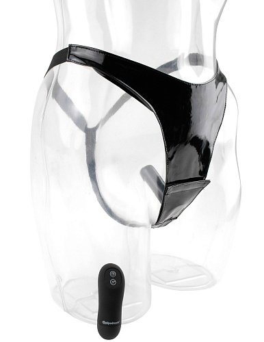 Чёрные трусики с вибрацией и пультом дистанционного управления Pipedream PD4029-23