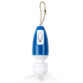 Сине-белый мини-вибратор в форме брелка Brazzers BRAS003