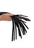 Чёрная многохвостая гладкая плеть Shots Media BV Heavy Leather Tail Flogger PAI005BLK (76 см)