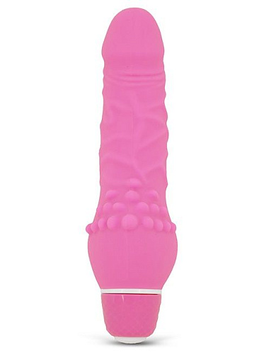Розовый вибратор с широким основанием Dream Toys PURRFECT SILICONE CLASSIC MINI 21152 (13 см)