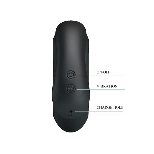 Чёрный массажёр простаты с вибрацией Baile Fabulous Prostate Stimulator LKS205