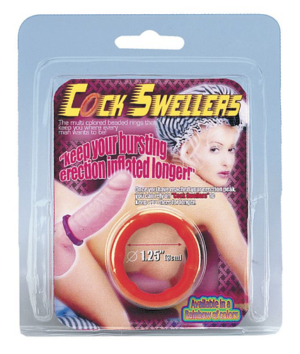 Красное эрекционное кольцо NMC COCK SWELLER RED 1.25 170070