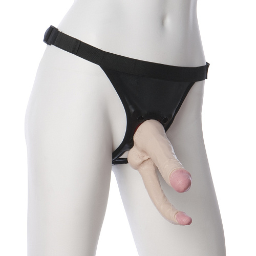 Двойная насадка Harness телесного цвета Doc Johnson 1015-04-BX (15 см)