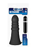 Большой чёрный анальный вибратор Dream Toys MENZSTUFF VIBRATING BUTTCRASHER RIBBED 21018 (20 см)