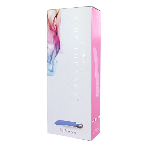 Голубой вибромассажёр с кончиком в форме головы дельфина Vibe Therapy Nivana V01A1S002-B3 (23 см)