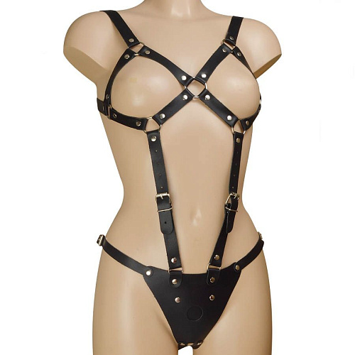 Чёрная сбруя Sitabella «Боди Harness» 3130-1