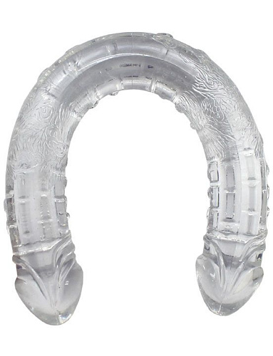 Прозрачный двусторонний фаллоимитатор Eroticon Twin Peaks 31034-5 (33,5 см)