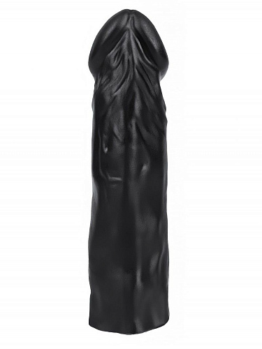 Чёрная насадка HARNESS для трусиков с плагом Сумерки богов №27 353-27 BX DD (19,5 см)