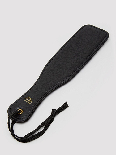Чёрная шлёпалка Fifty Shades of Grey Bound to You Faux Leather Small Spanking Paddle FS-80140 (25,4 см)