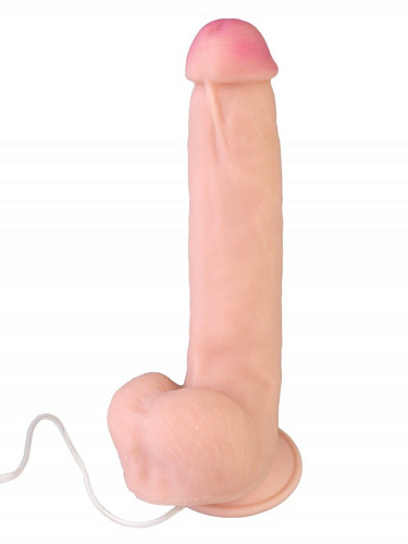 Телесный реалистичный вибромассажёр с выносным пультом Сумерки богов №58 3204-58 BX DD (22 см)