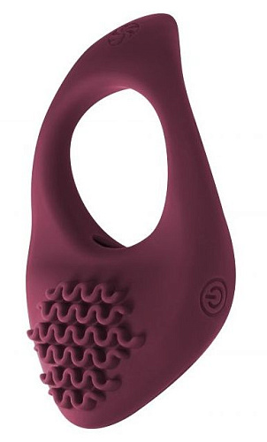 Бордовое эрекционное виброкольцо Lola toys Pure Passion Moonshine 1301-02lola