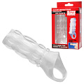 Прозрачная насадка на пенис с кольцом для мошонки XR Brands Clear Sensations Enhancer Sex Sleeve AE288-Clear (11,5 см)
