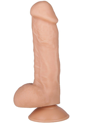 Реалистичный фаллоимитатор телесного цвета с мошонкой на присоске Сумерки богов №5 101-05 BX DD (16 см)