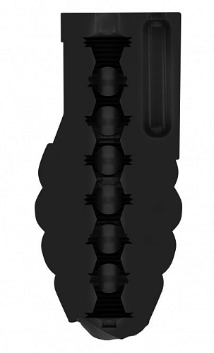 Чёрный мастурбатор-граната с вибрацией Shots Media BV Stroker No.22 SON022BLK