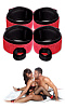 Чёрный с красным набор для фиксаций на кровати Pipedream Fantasy Web Bed Restraint System PD3878-00