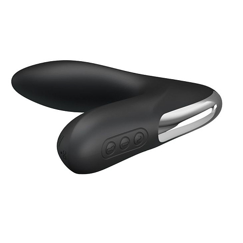 Вибромассажёр простаты чёрного цвета с функцией расширения Baile Leonard BI-014463-0801