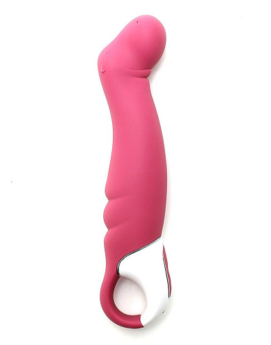 Светло-бордовый вибратор с загнутым кончиком Satisfyer Vibes Petting Hippo EE73-874-1017 (22,9 см)