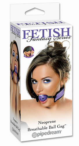 Сиреневый кляп Pipedream BREATHABLE BALL GAG PD3898-00