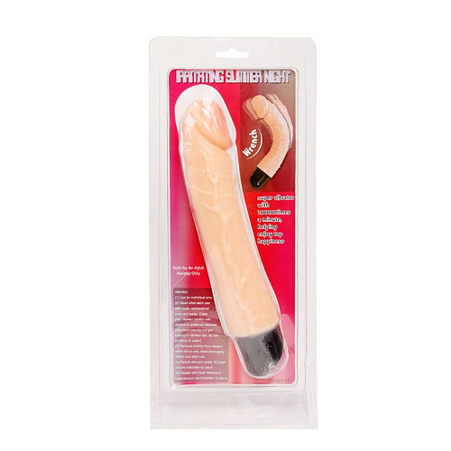 Вибромассажёр-реалистик телесного цвета с гибким хребтом Baile BW-006054 (20 см)