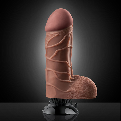 Коричневый вибратор Pipedream Real Feel Deluxe №2 Brown PD1512-29 (22 см)