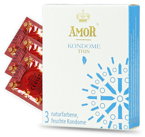 Супертонкие презервативы AMOR Thin 50397 (3 шт)