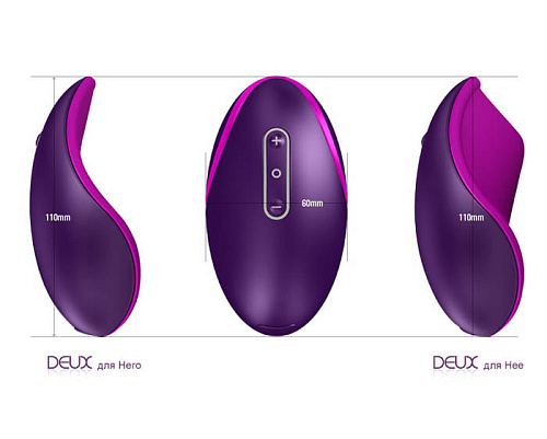 Белый вибратор для пары ZINI DEUX 2 в 1 ZV021