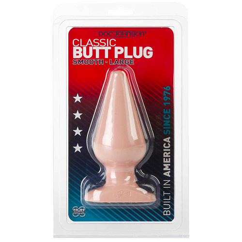 Анальная пробка в телесном цвете Doc Johnson Butt Plugs Smooth Classic Large 0244-03-CD (14 см)