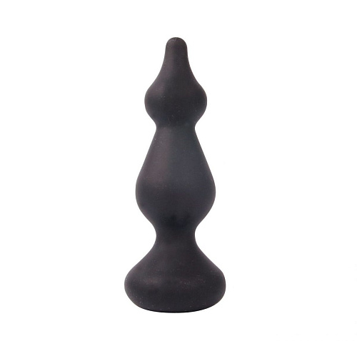 Чёрная фигурная анальная втулка Bior toys Sex Expert SEM-55049 (10 см)