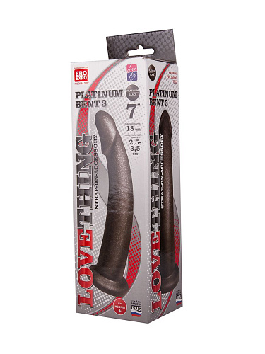 Чёрная насадка на пояс Harness LOVETOY (А-Полимер) PLATINUM BENT 3 137704