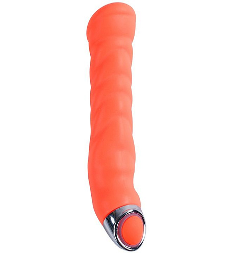 Оранжевый силиконовый G-вибратор Dream Toys PURRFECT SILICONE G-SPOT VIBRATOR 20962 (17,7 см)