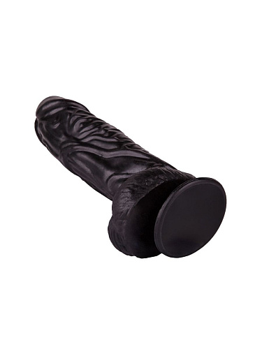 Большой чёрный фаллоимитатор на присоске LOVETOY (А-Полимер) 405500 (20,5 см)