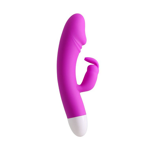 Силиконовый перезаряжаемый вибратор лилового цвета Baile Will BW-241028 (18 см)