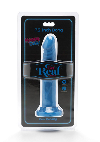 Голубой фаллоимитатор на присоске Toy Joy Happy Dicks Dong 7.5 inch 10179 blue (19 см)