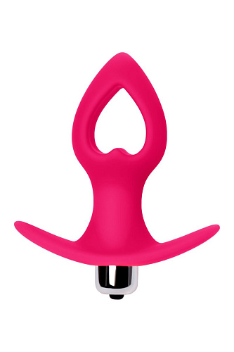 Розовая анальная вибровтулка в форме сердца POPO Pleasure 731335 (10 см)