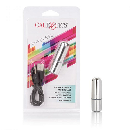 Перезаряжаемая серебристая вибропуля California Exotic Novelties Rechargeable Mini Bullet SE-0062-10-2