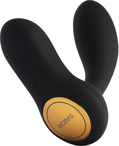 Чёрный интерактивный вибромассажёр простаты и промежности Svakom Vick Neo SPM-03D