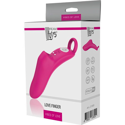 Ярко-розовая вибронасадка на палец Dream Toys FINGER VIBE 21583