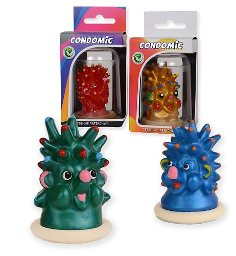 Сувенирный латексный презерватив Sitabella «Ежик» 3241