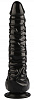 Чёрный реалистичный фаллоимитатор на присоске Сумерки богов 1016-59 BX DD (26,5 см)