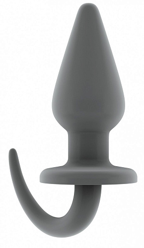 Серая анальная пробка с гибкой ручкой Shots Media BV SONO №9 SON009GRY