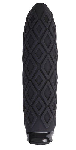 Чёрный фактурный мини-вибратор NS Novelties Luxe Compact Vibe Princess NSN-0207-13 (10,8 см)