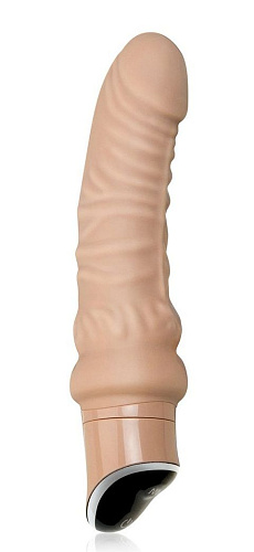 Телесный рельефный вибромассажёр с 7 функциями Erotic Fantasy HT-V5 (17 см)