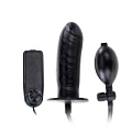 Чёрный расширяющийся анальный вибратор Baile BW-008078AQ (15,5 см)