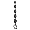 Чёрная анальная цепочка Dream Toys TWISTED BEADS 21493 (23 см)