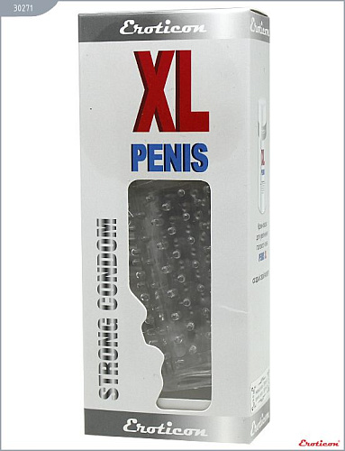 Прозрачная насадка с язычком Eroticon 30271 (12 см)